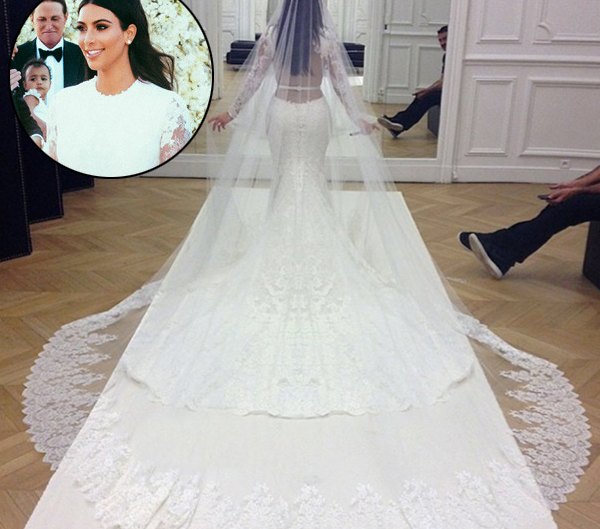 Kim kardashian kanye west wedding dress ripped givenchy