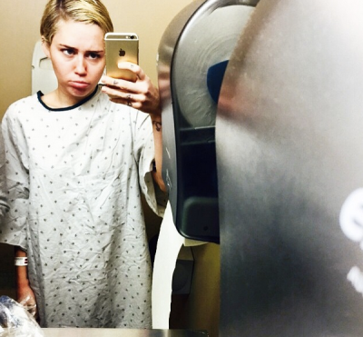 miley cyrus hospital gown