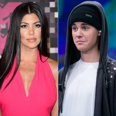 kourtney and bieber (photo credit: getty images) 