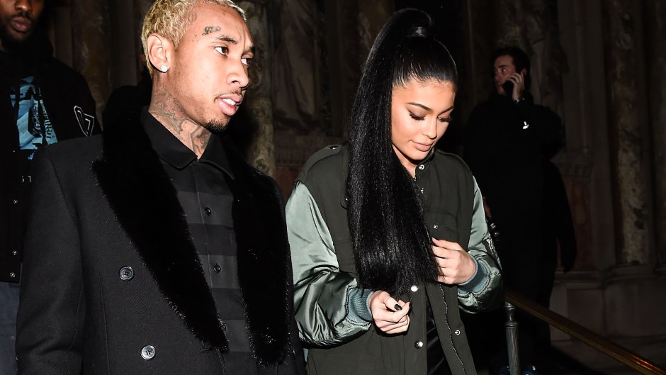 Tyga and kylie feb 2016 getty walking down stairs