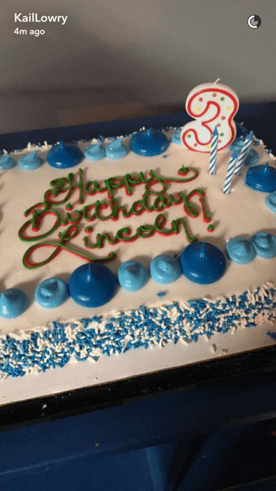 kailyn lowry lincoln birthday cake snapchat