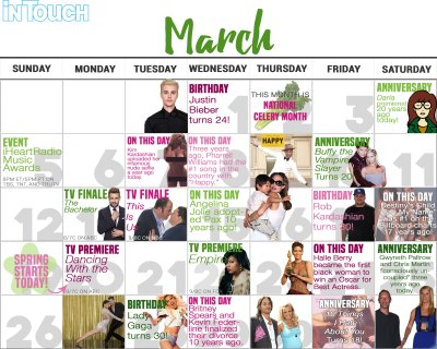 march 2017 entertainment calendar events