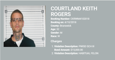 courtland rogers mugshot