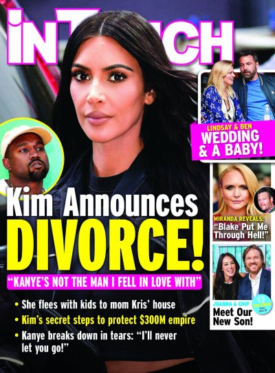 in touch kim kardashian divorce cover