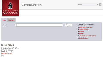 derick dillard campus directory