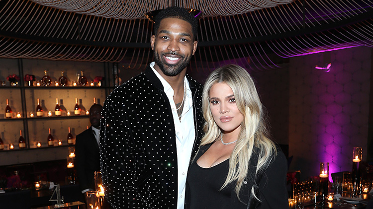 Khloe Kardashian and Tristan Thompson out at an event.
