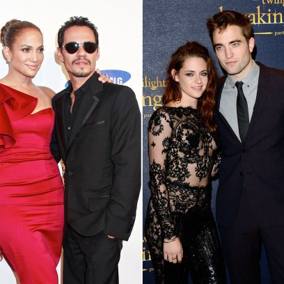 Side-by-Side Photos of Jennifer Lopez and Marc Antony and Kristen Stewart and Robert Pattinson