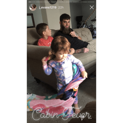 jenelle evans' daughter ensley plays during hurricane florence
