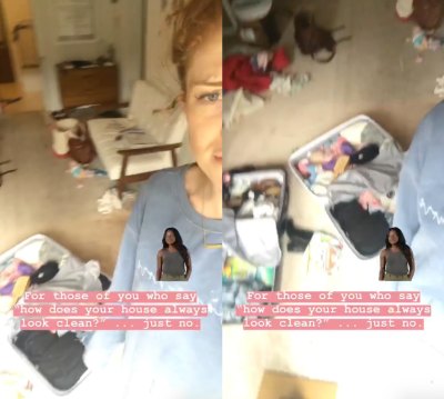 audrey roloff's instagram story about her messy house