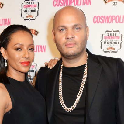 Stephen Belafonte, wearing black and Mel also wearing black at an event