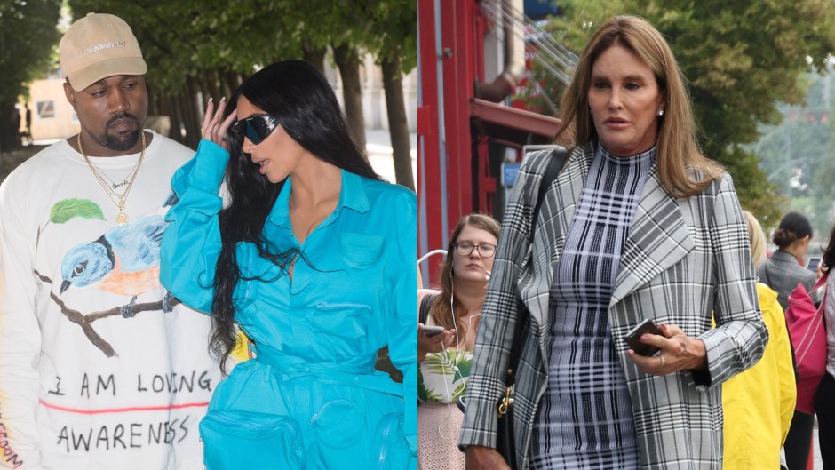 Left: Kanye West And Kim Kardashian; Right: Caitlyn Jenner
