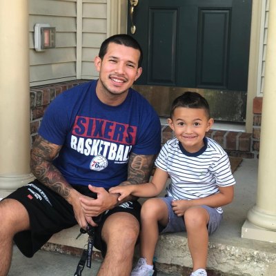 Javi Marroquin And Lincoln Smiling
