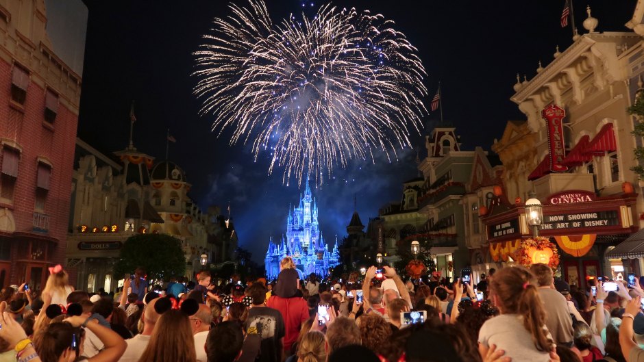 Fireworks exploding at Disney World