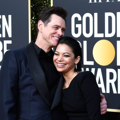 Jim Carrey with his new girlfriend at Golden Globes