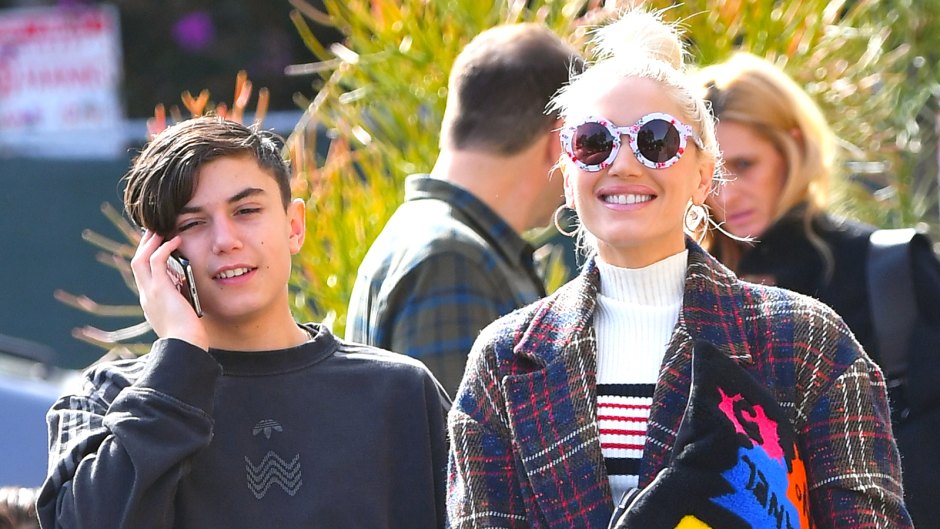 Gwen Stefani is all smiles as she heads out with her children