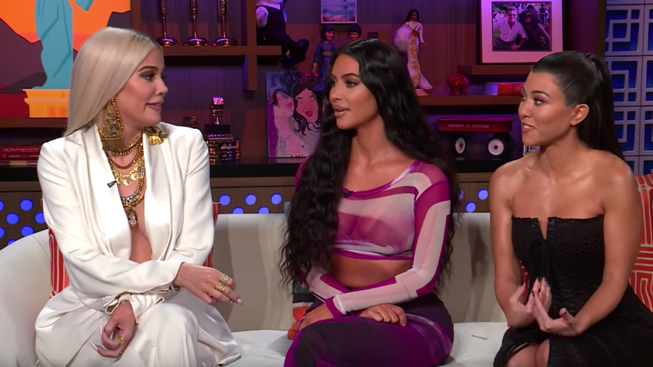 Khloe, Kim, and Kourtney Kardashian on Andy Cohen's Watch What Happens Live