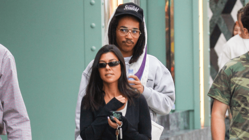 Kourtney Kardashian walking in LA with Luka Sabbat