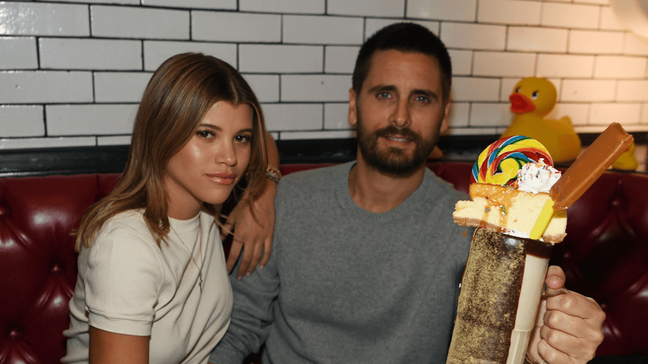 Scott Disick And Sofia Richie Sit In Booth And Eat Fancy Dessert