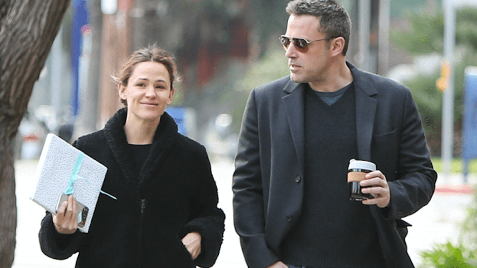 Ben Affleck and Jennifer Garner walking in L.A.