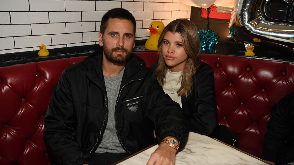 Scott Disick and Sofia Richie at a restaurant together