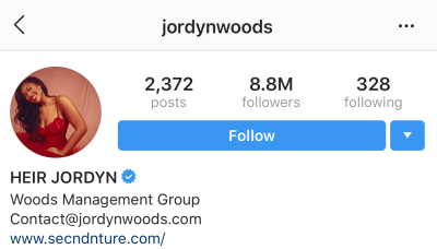 jordyn woods instagram page