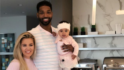 Khloe Tristan with baby True