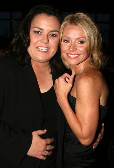 rosie o'donnell with kelly ripa wearing all black
