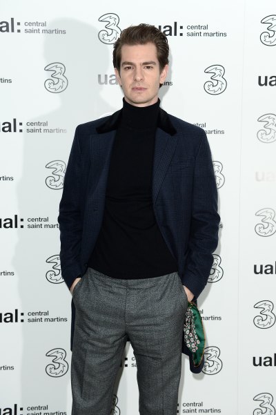 andrew garfield wearing black at an event