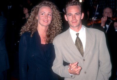 Luke Perry with his ex-wife