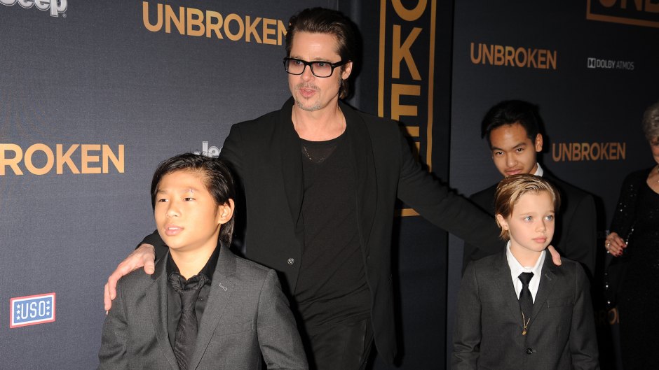 Brad Pitt With His Kids