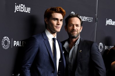 Luke Perry With KJ Apa at an Event