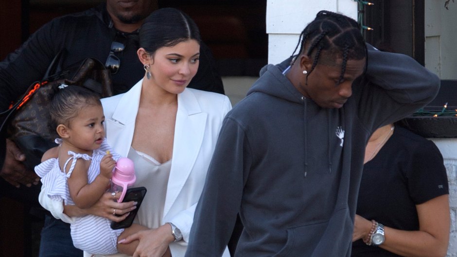 Travis Scott Looks Angry With Kylie Jenner and Stormi