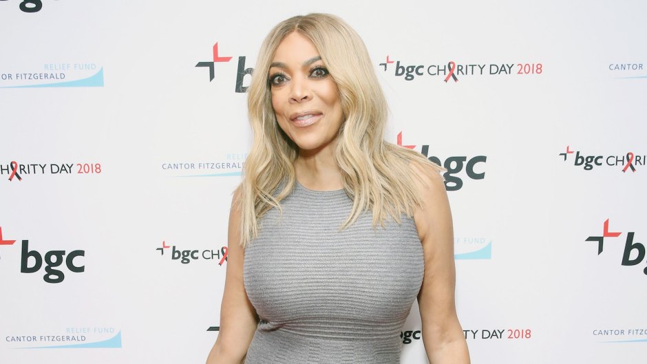 Wendy Williams Wearing a Gray Dress
