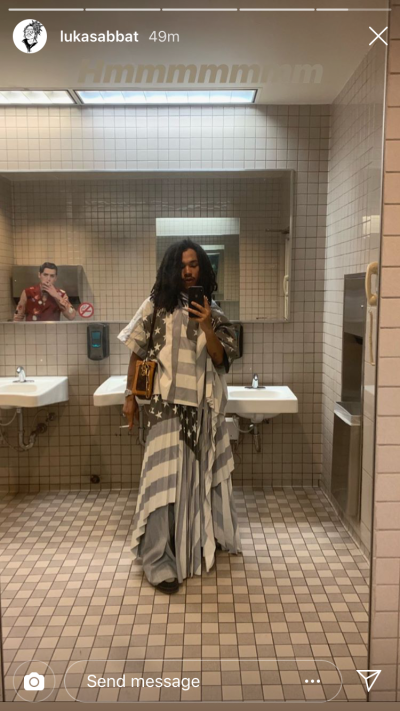 Cole Sprouse and Luka Sabbat Smoke in the Bathroom