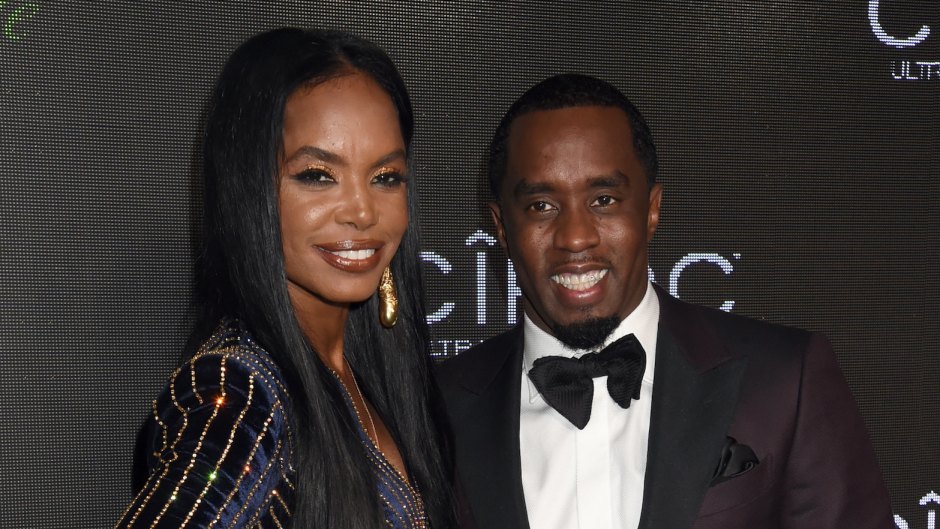 Kim Porter Wearing a Sequin Dress with Diddy