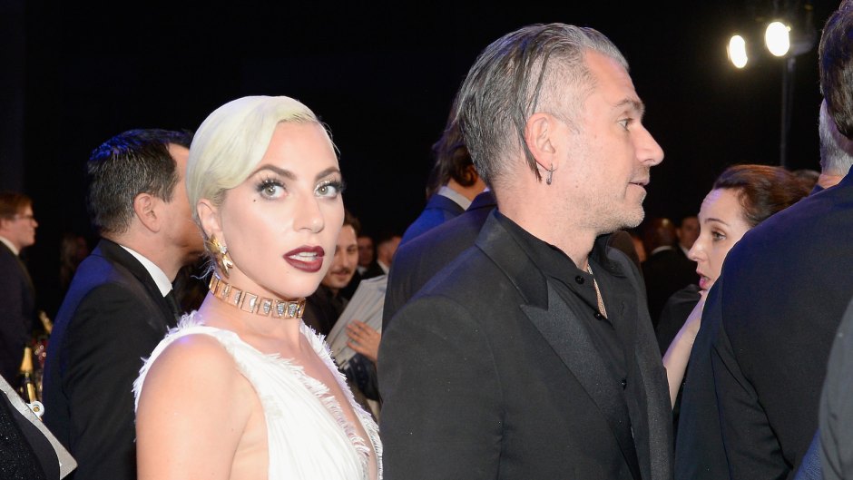 Lady Gaga Wearing a White Dress with Christian Carino