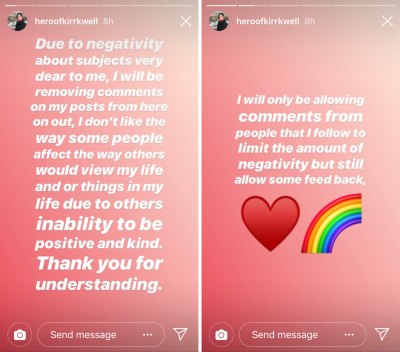 Rain Brown Is Limiting Comments on Instagram