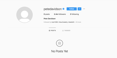 Pete Davidson Wipes Instagram Clean