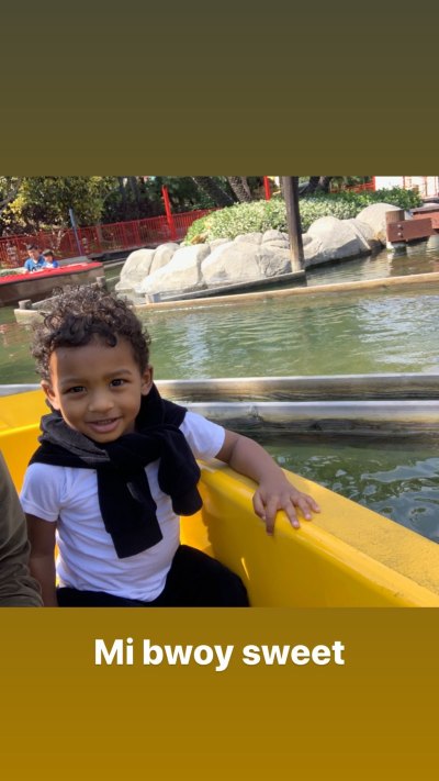 Tristan Thompson son Prince curly hair smiling boat jordan craig