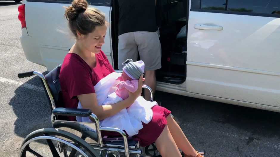 Jessa Duggar Holds Daughter Ivy Jane While Sitting in Wheelchair