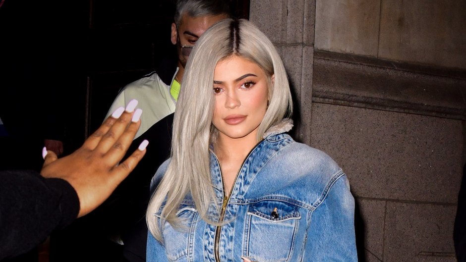 Kylie Jenner With Blonde Hair and Denim Jacket Pregnant With Baby No. 2 Rumors