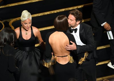 Lady Gaga With Irina Shayk and Bradley Cooper at the Oscars