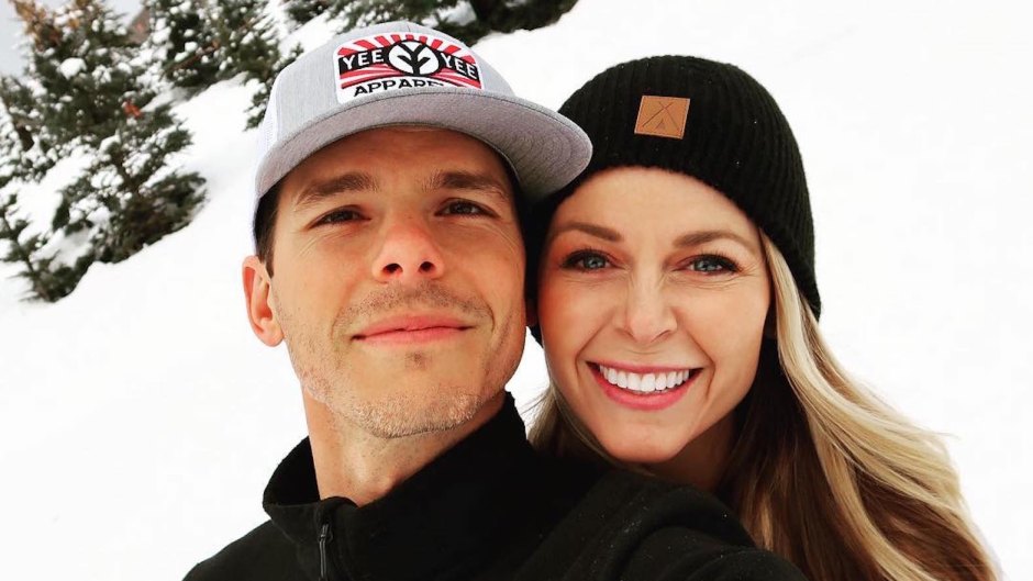 Granger Smith and His Wife Amber Wearing Hats in the Snow