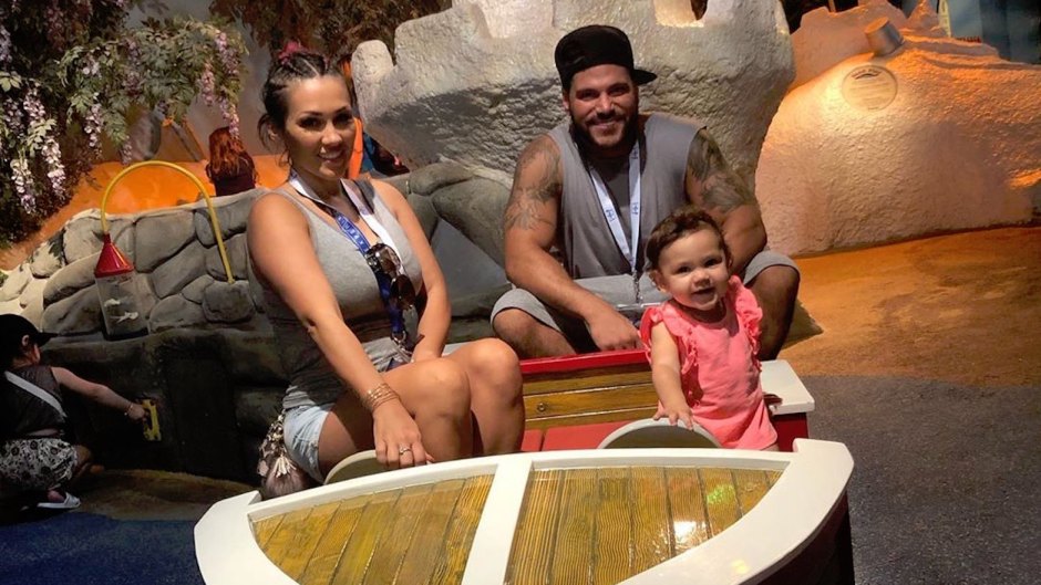 Ronnie Ortiz-Magro with Jen Harley and Their Daughter on a Ride