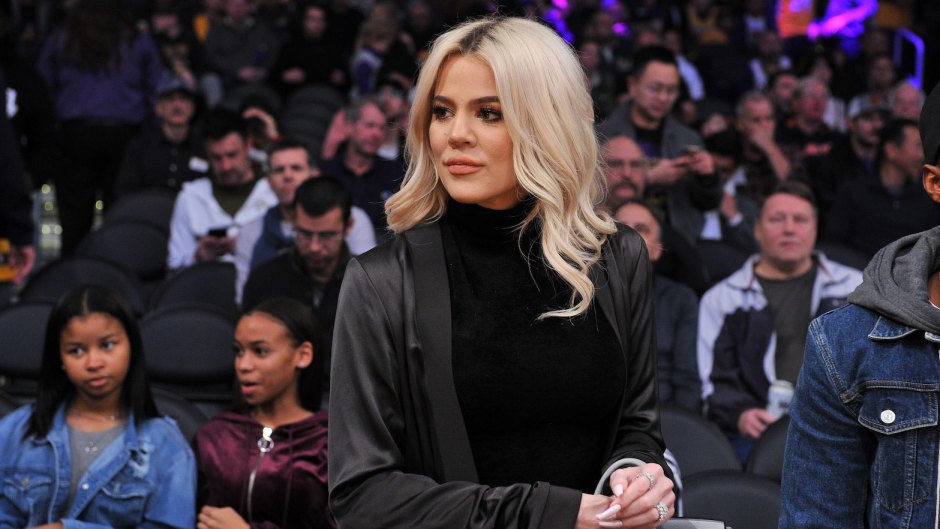 Khloe Kardashian Wearing a Black Outfit at a Basketball Game