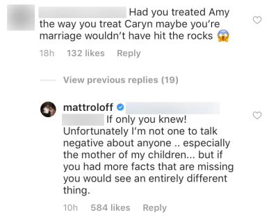 Matt Roloff Responds To Comment About How He Treated Amy