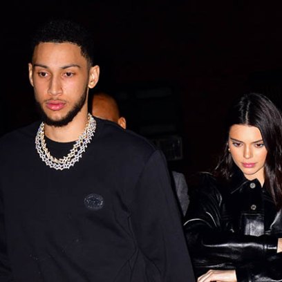 kendall jenner wears black jacket ben simmons wears black sweater with silver chain necklaces ben simmons likes kendall jenner instagram photo after split