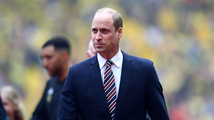 prince william wears a navy blue suit jacket with a white shirt and a striped tie prince william fathers day