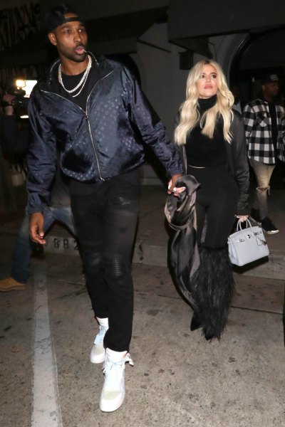 Khloe Kardashian and Tristan Thompson walking and holding hands in Los Angeles.