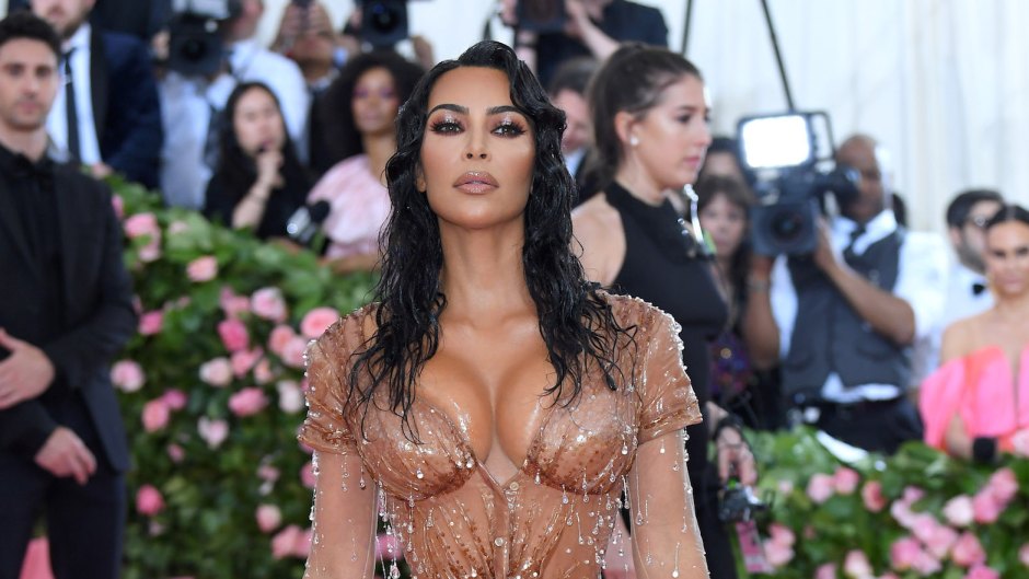 Kim Kardashian Wearing a Nude Tight Dress at the Met Gala